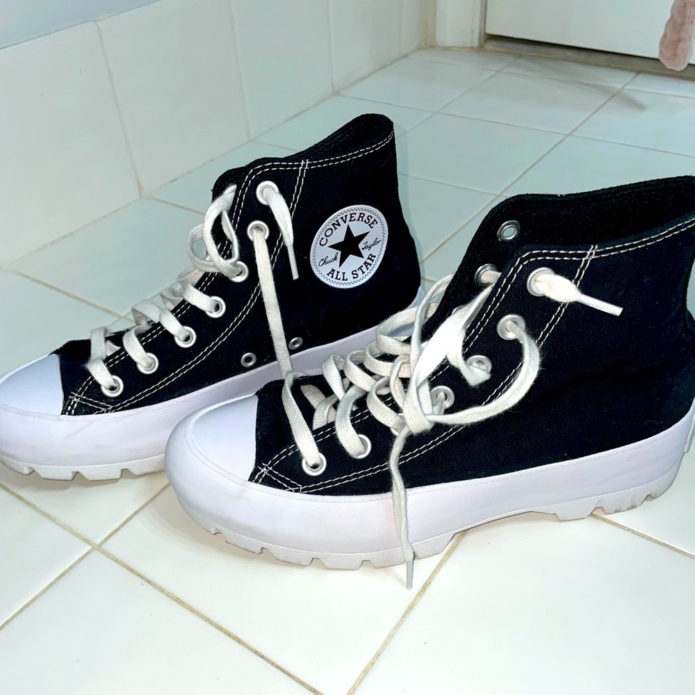 Black Converse Platform